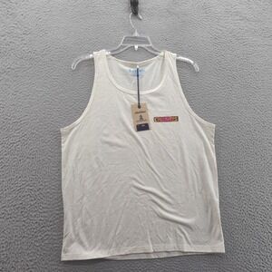 Chubbies Mens Tank Top The Wind Slammer Large Oatmeal‎ Heather Surf NEW